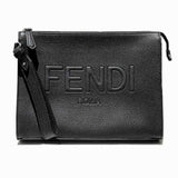 Fendi  Leather Clutch Bag (Pre-Owned)