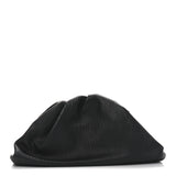 Bottega Veneta Bark Calfskin Embossed The Pouch Oversized Clutch Black