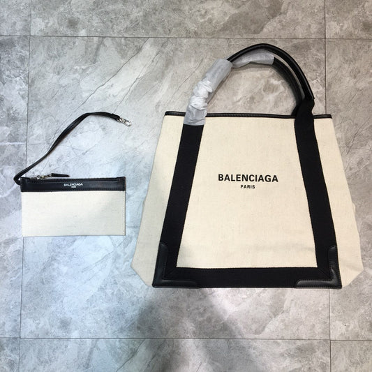 BLN-Ciaga Navy Medium Cabas Tote Bag In Black, For Women,  Bags 14.1in/36Amelia5812922HH3N9260