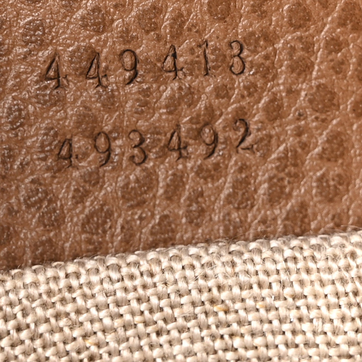 Amelia Monogram Mini Bree Messenger Bag Beige Tabacco