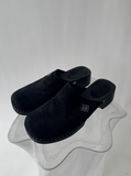 Chanel Suede CC Wooden Clogs Women - Full Set