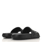 Louis Vuitton Rubber Embossed Monogram Mens Waterfront Mules Black