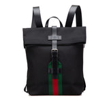 Gucci Sheline Line Nylon Leather Backpack