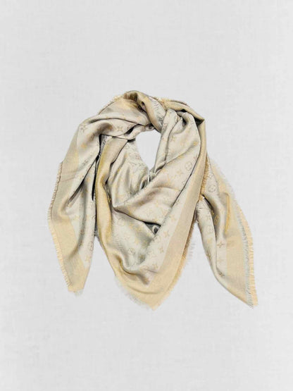 LOUIS VUITTON Silver & Gold Shawl