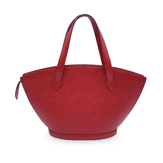 LOUIS VUITTON   Red Epi Leather Saint Jacques Pm Bag