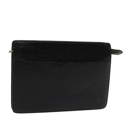 Louis Vuitton Epi Pochette Homme Clutch Bag Black Noir