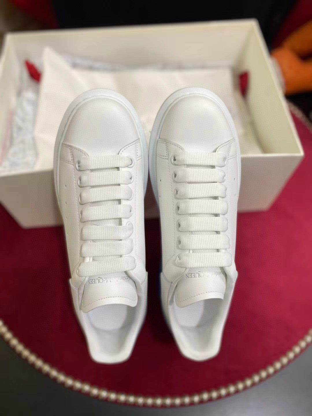 Alex - McQueen OTLM -sized Sneaker White/Red For Men