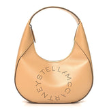 Stella McCartney Eco Alter Nappa Perforated Logo Small Hobo Cornflake