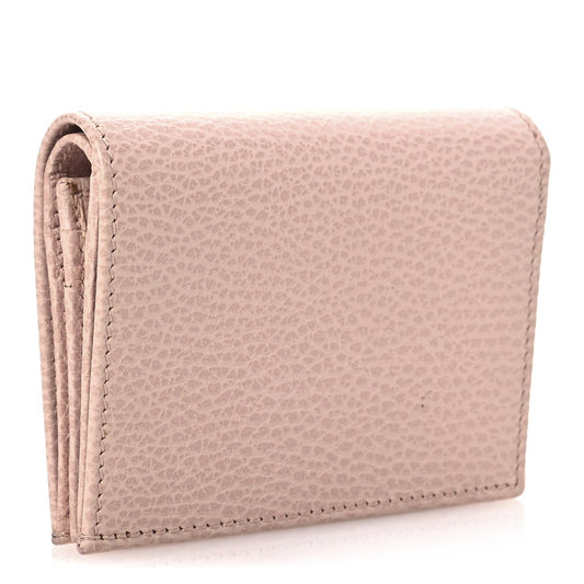 Amelia Dollar Calfskin GG Marmont Card Case Perfect Pink