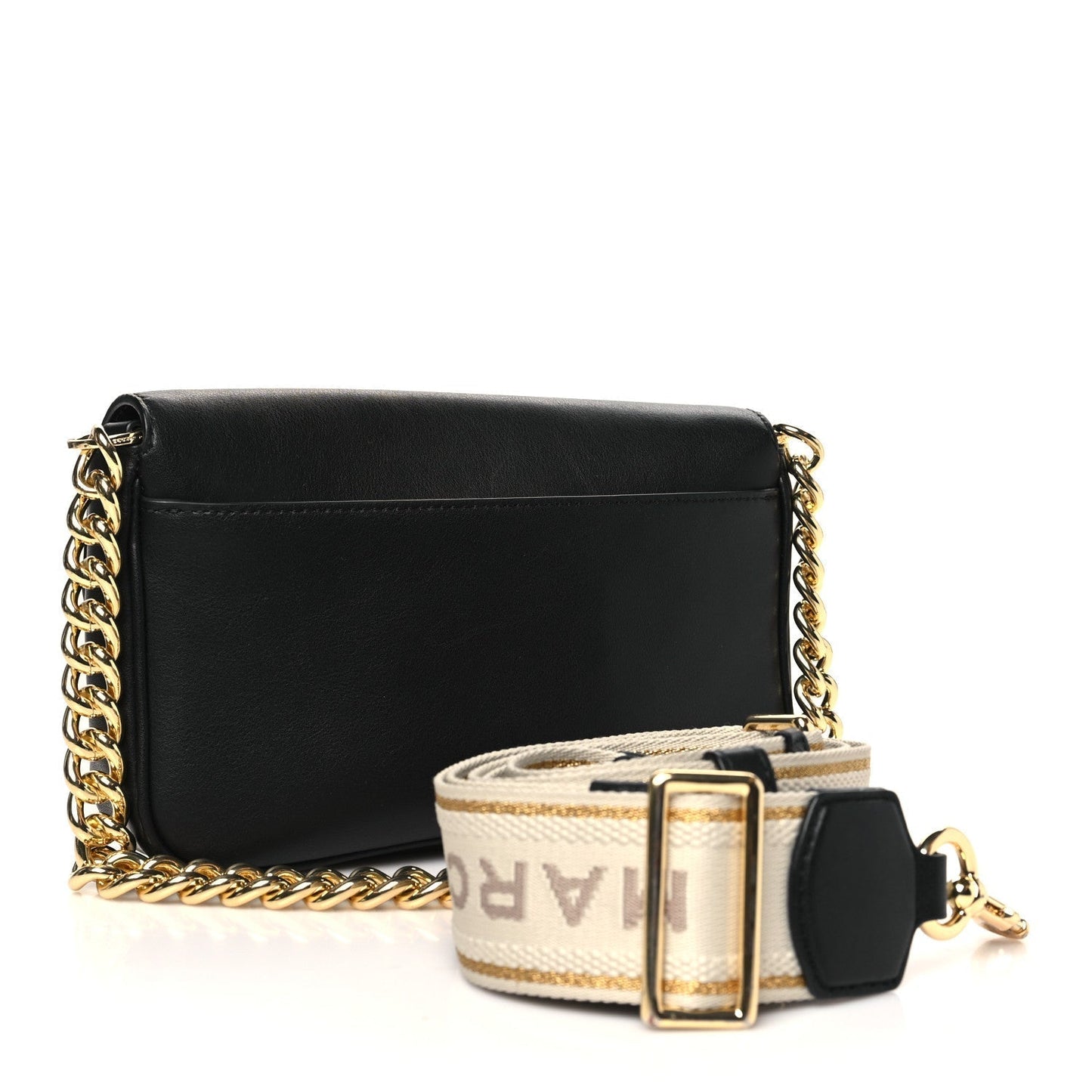 Marc Jacobs Calfskin The J Marc Shoulder Bag Black