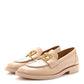 Amelia Shiny Calfskin CC Loafers 38 Beige White