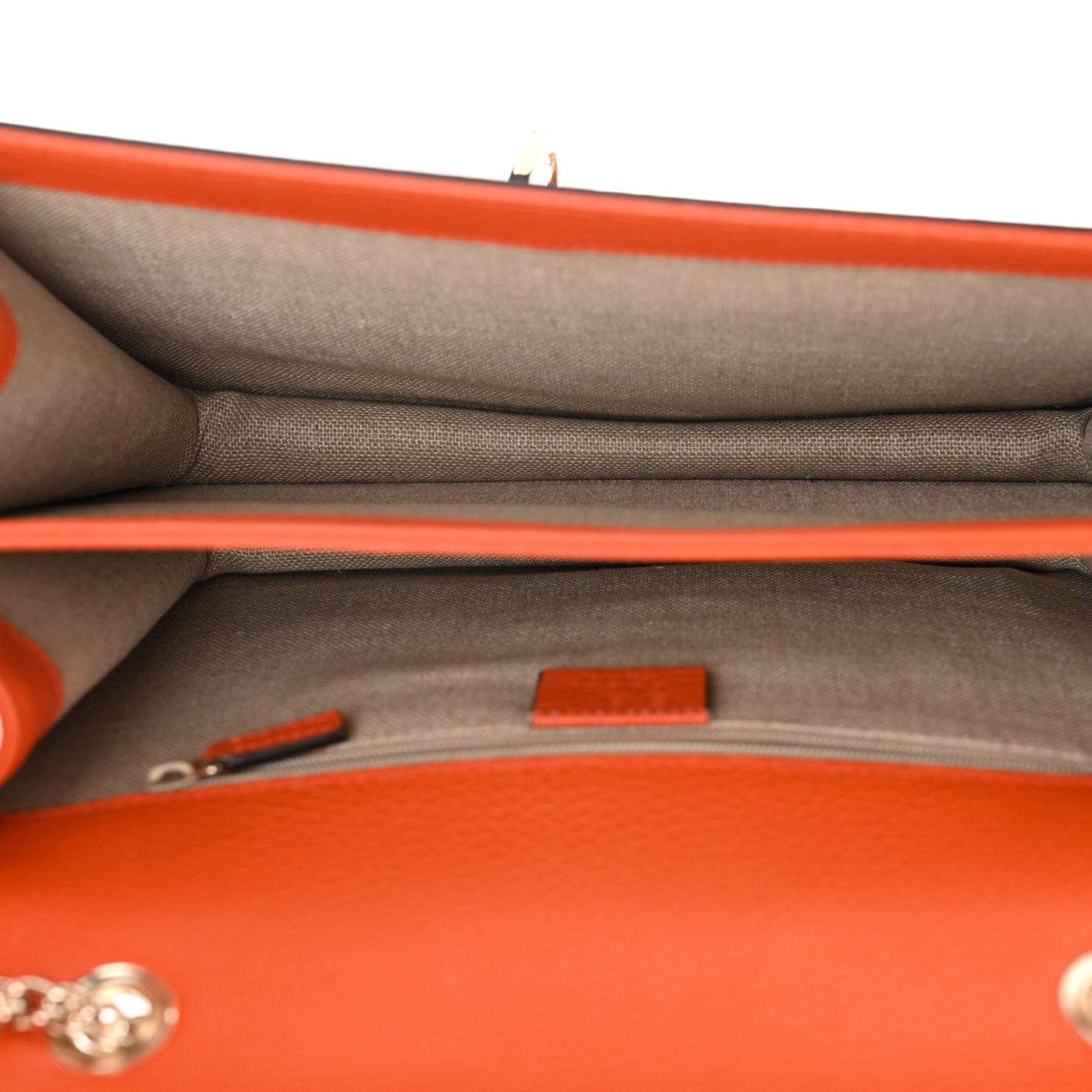 Amelia Dollar Calfskin InterLocking G Shoulder Bag Sun Orange