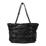 Amelia Lambskin Timeless Sharpei Chain Shoulder Bag Black