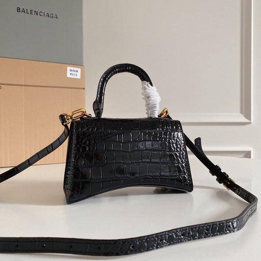 BLN-Ciaga Hourglass XS Handbag In Black, For Women, Women’s Bags 7.4in/19cm