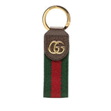 Gucci Ophidia Sheer Line Leather Canvas Keyring