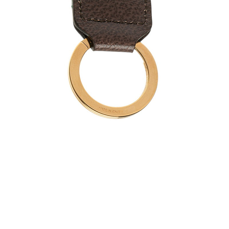 Gucci Ophidia Sheer Line Leather Canvas Keyring