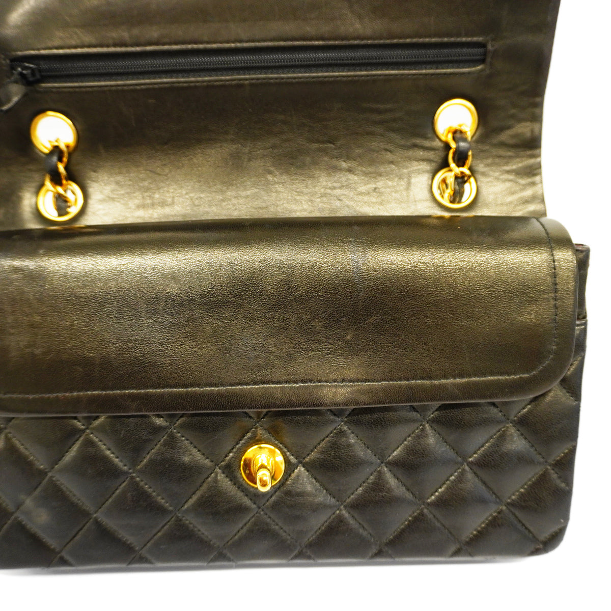 Chanel Matelasse Chain Shoulder Bag Lambskin Black