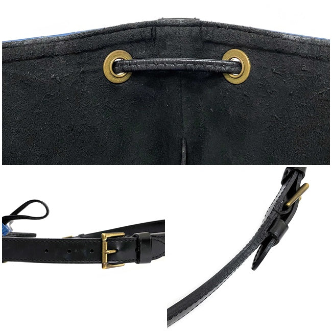 Louis Vuitton Petit Noe Black Toledo Blue Noir Epi