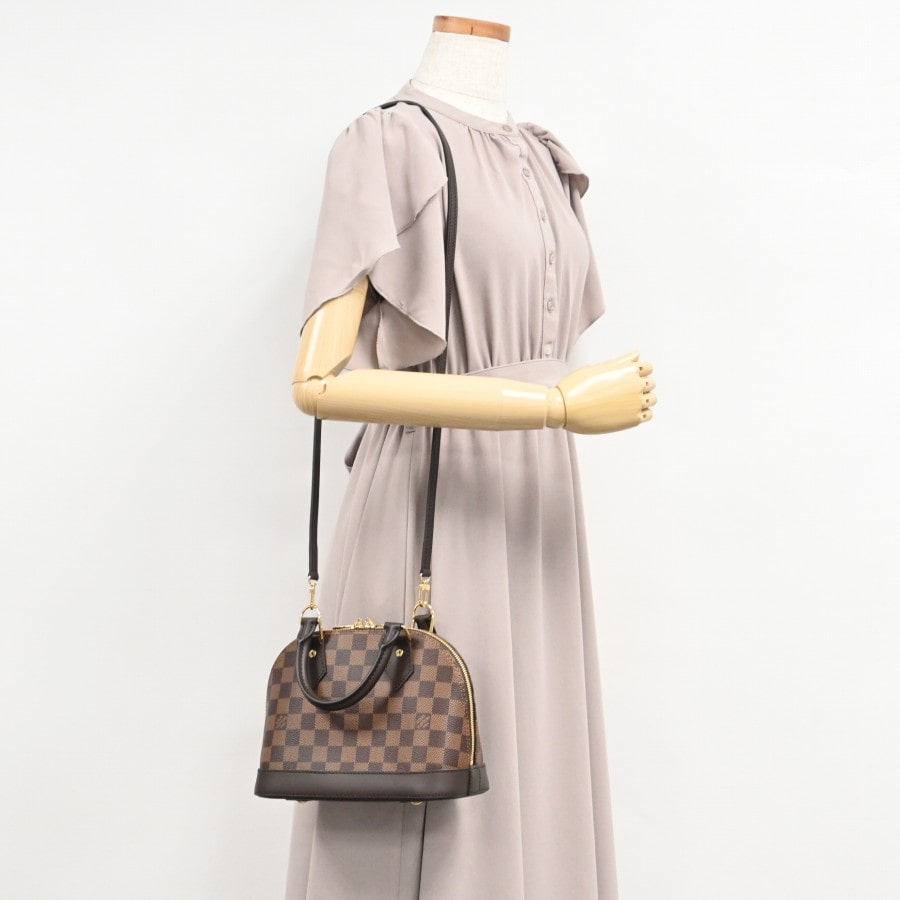Louis Vuitton Alma BB Handbag Damier Brown
