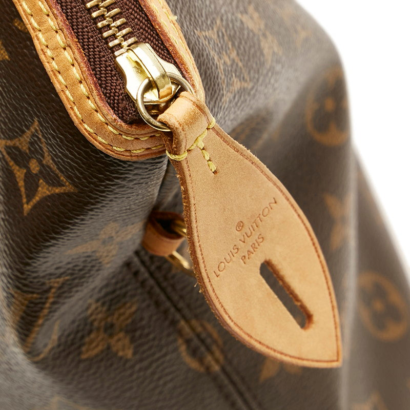 Louis Vuitton Monogram Lockit Tote Bag Brown