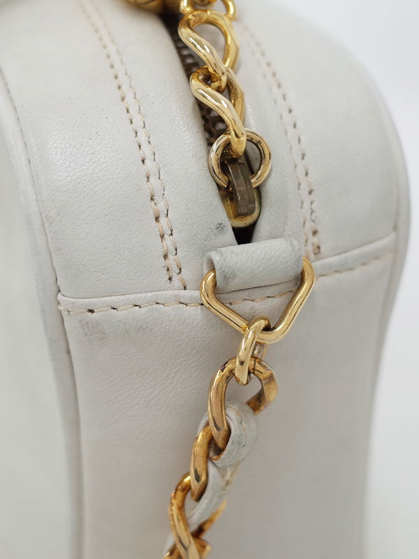 Chanel Coco Mark Chain Shoulder Bag White