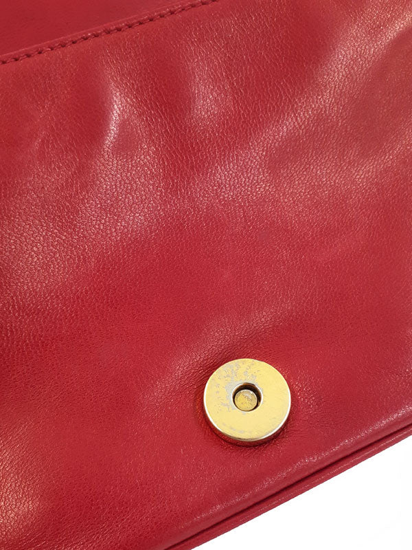 Chanel Coco Mark Chain Shoulder Bag Red