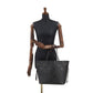 Louis Vuitton Monogram Emplant Neverfull MM Tote Bag Leather Noir Black