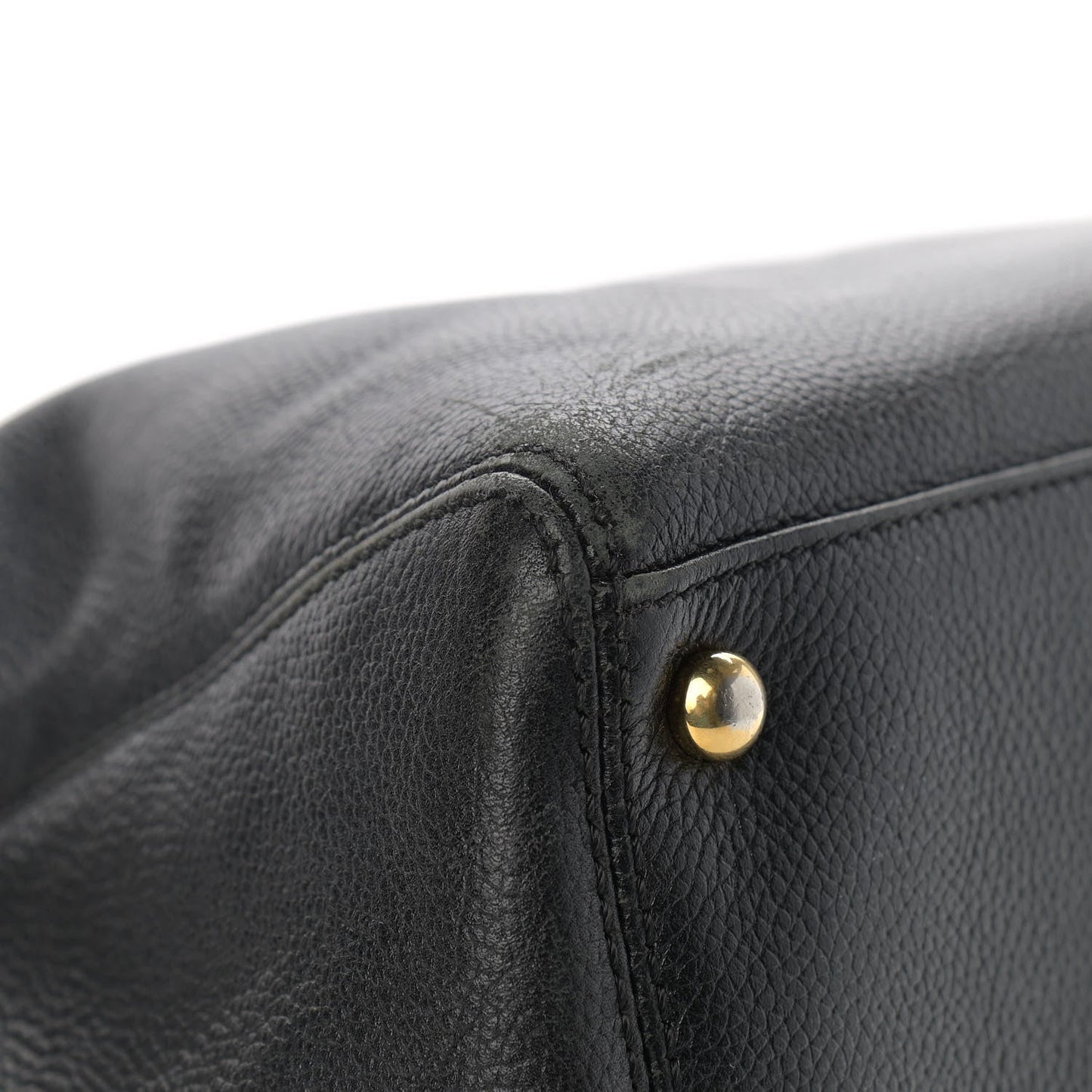 Calfskin Cerf Executive Shopper Tote Black