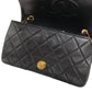 Chanel Matelasse Gold Lambskin Shoulder Bag Black