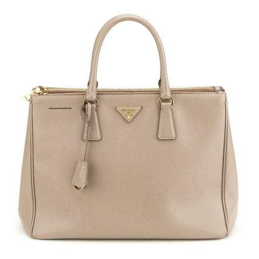 Prada Saffiano Gray Leather Tote  (Indistinguishable)