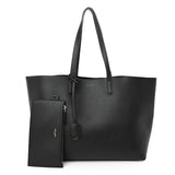 Saint Laurent Calfskin Large Shopping Tote Black