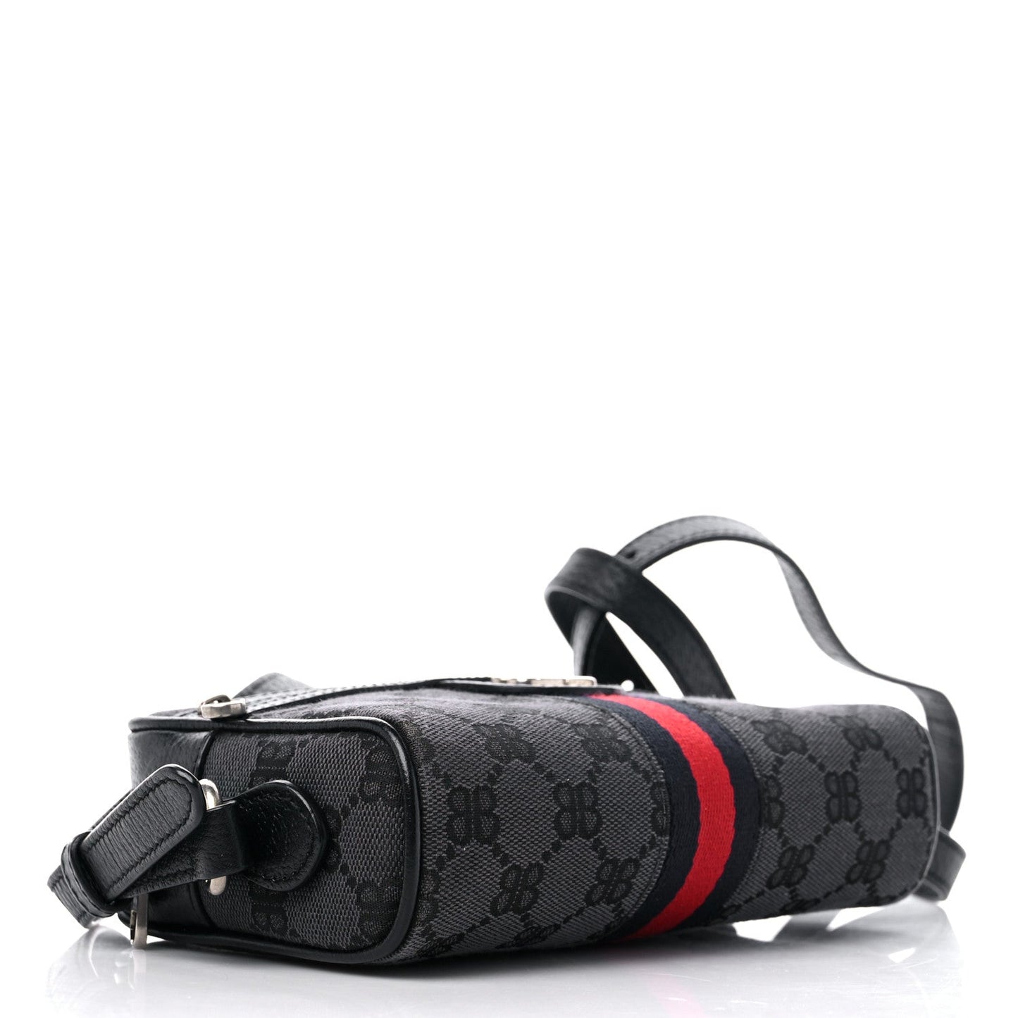 Amelia X BALENCIAGA BB Monogram Web Mini Ophidia Shoulder Bag Black