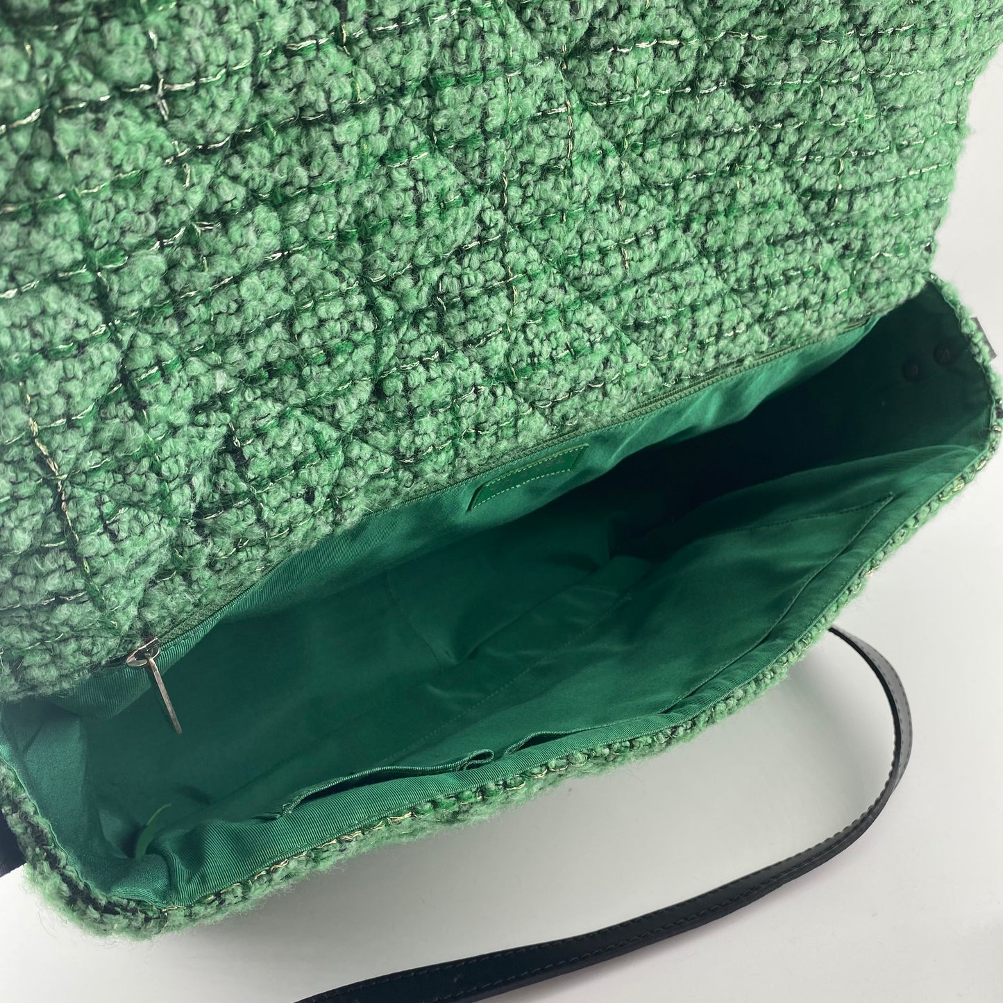 Chanel 2.55 Flap Bag in Green Tweed