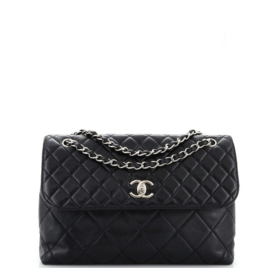 CHANEL In The Business Flap Bag Quilted Calfskin Maxi