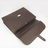 Luxury Hermes Briefcases 2813 Unisex Briefcase Coffee