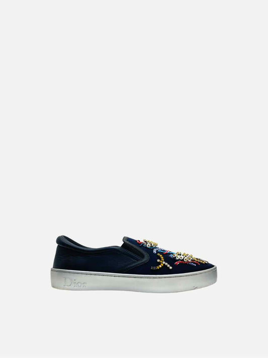 CHRISTIAN DIOR Slip On Navy Blue Size EU 38 Sneakers
