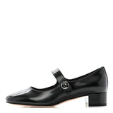 Christian Dior Brushed Calfskin Uniform 30mm Pumps 37.5 Black