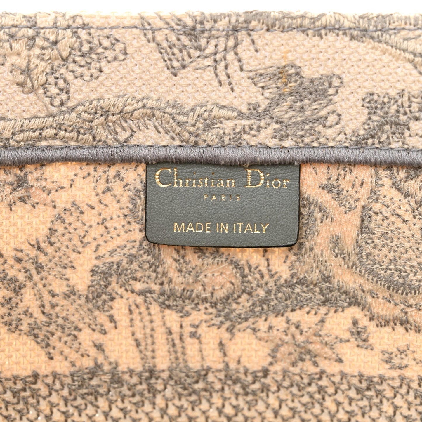 Christian Dior Canvas Embroidered Medium Dioriviera Toile De Jouy Book Tote Gray
