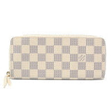 Louis Vuitton Portefeuille Clemence Damier Azur Round Zipper Long Wallet