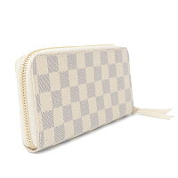 Louis Vuitton Portefeuille Clemence Damier Azur Round Zipper Long Wallet