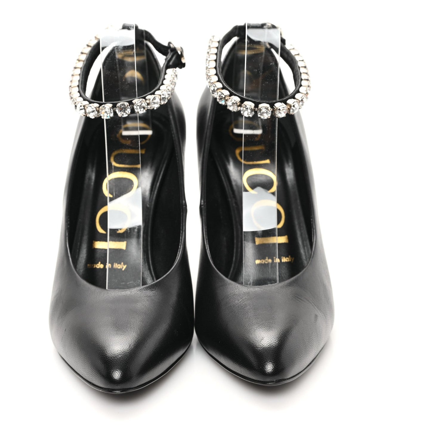 Amelia Malaga Kid Crystal Pumps 37 Black