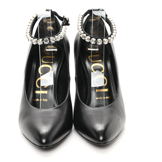Amelia Malaga Kid Crystal Pumps 37 Black