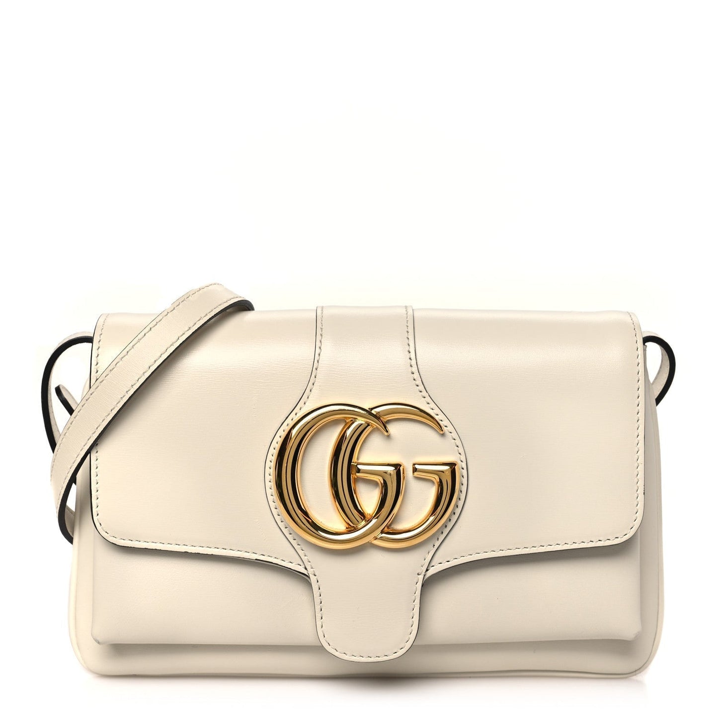 Amelia Calfskin Small Arli Flap Shoulder Bag Mystic White
