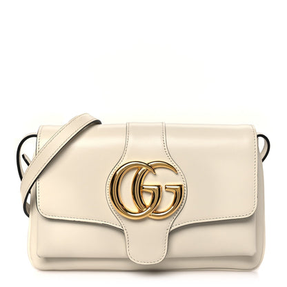 Amelia Calfskin Small Arli Flap Shoulder Bag Mystic White