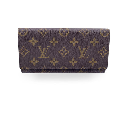 LOUIS VUITTON   Brown Monogram Canvas Long Bill Wallet