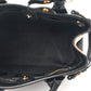 Amelia Derby Calfskin Ho    Check Small Banner Tote Black