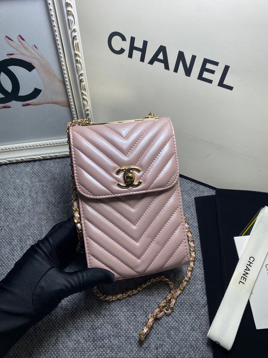 CHL -  Chevron Trendy CHL -  Phone Light Purple Bag For Women 18cm/7in