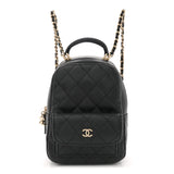 Amelia Caviar Quilted CC Mini Classic Backpack Black