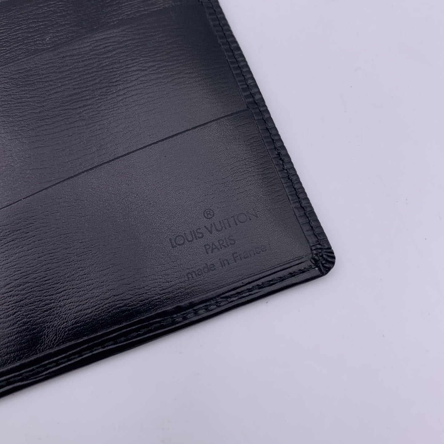 LOUIS VUITTON   Black Epi Leather Long Card Wallet Ticket Holder