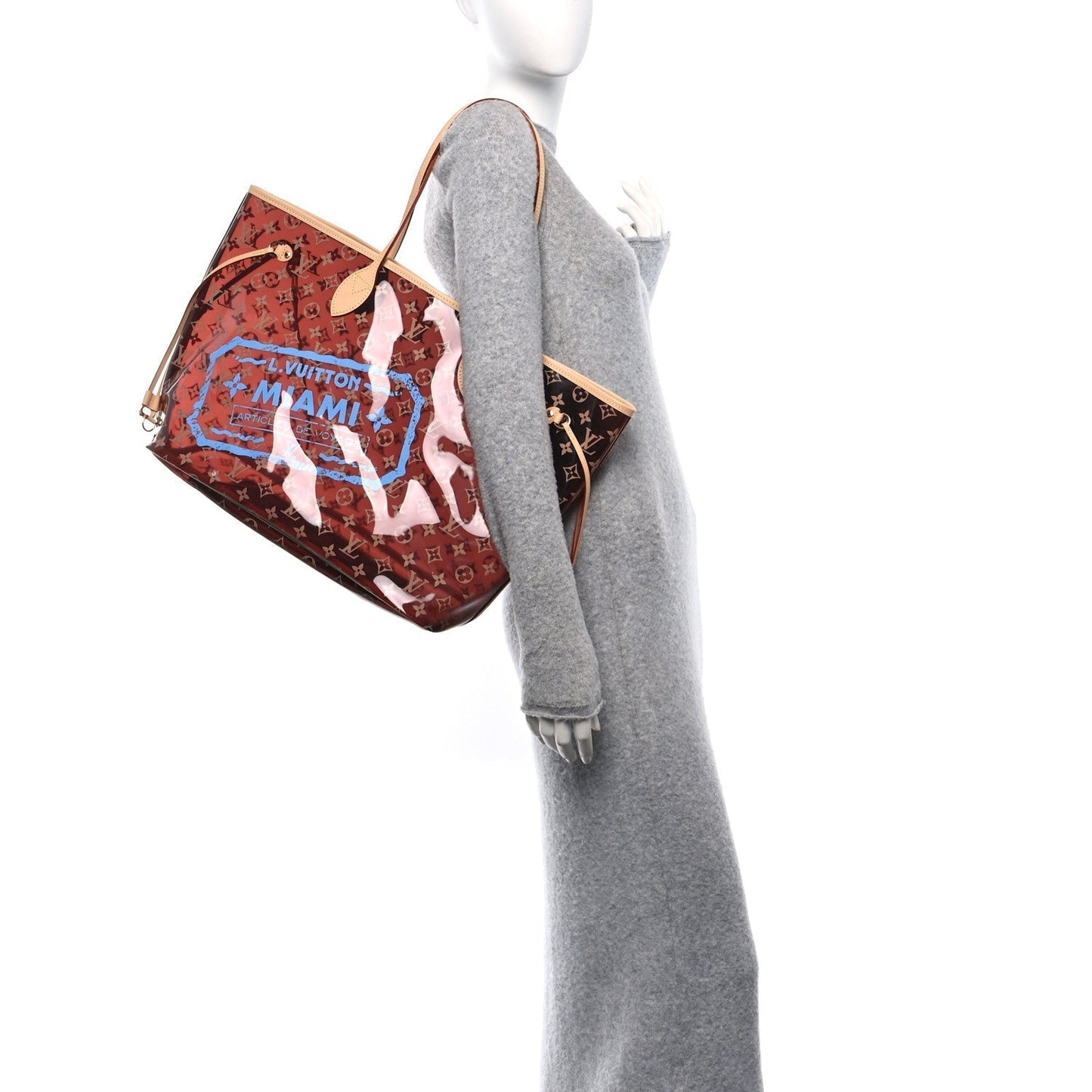Louis Vuitton Vinyl Monogram Miami Neverfull GM Blue